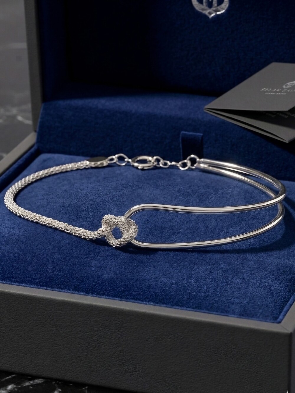 Elegant Silver Knot Bracelet